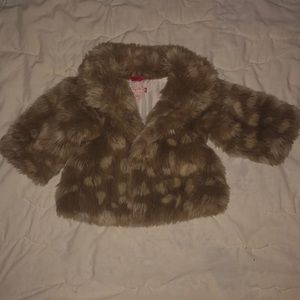 2T faux fur coat